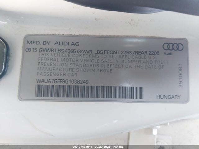 WAUA7GFF9G1038249 Audi A3 1.8t Premium