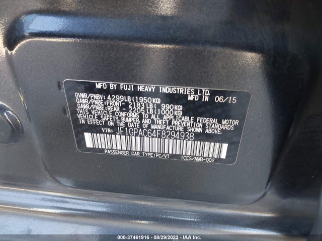 JF1GPAC64F8294938 Subaru Impreza Wagon 2.0i Premium