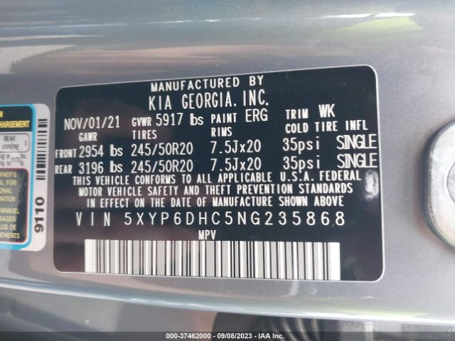 5XYP6DHC5NG235868 KIA Telluride S