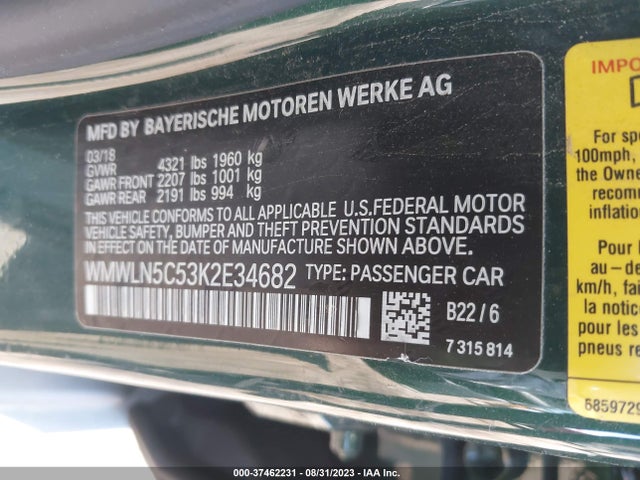 2019 MINI CLUBMAN WMWLN5C53K2E34682 Photo 8