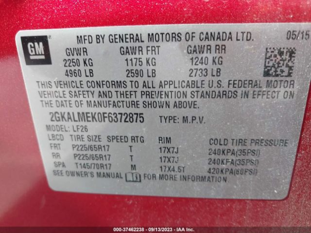 2GKALMEK0F6372875 GMC Terrain Sle-1