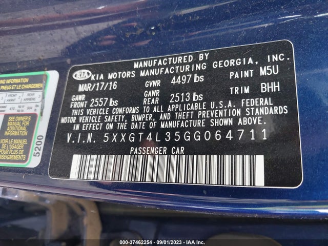 KIA Optima Lx 2016 5XXGT4L35GG064711 Image 9