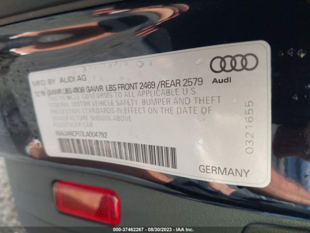 2020 AUDI A5 SPORTBACK WAUANCF53LA004792 Photo 8