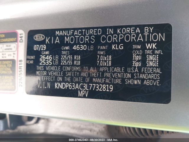 KNDP63AC3L7732819 KIA SPORTAGE S
