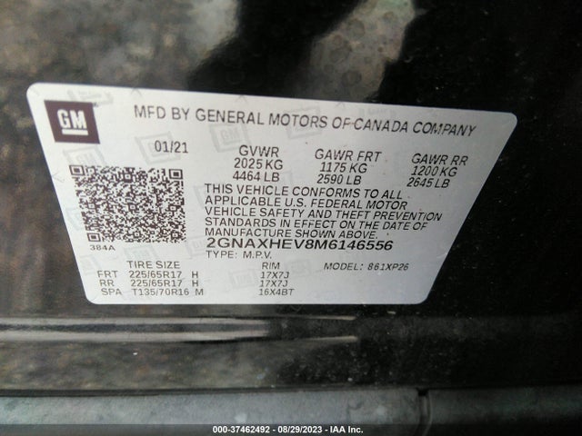 Chevrolet EQUINOX LS 2021 2GNAXHEV8M6146556 Image 9
