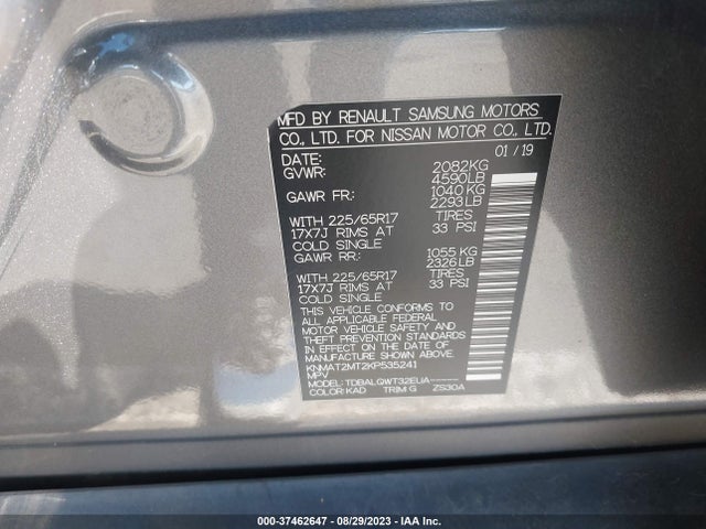 Nissan ROGUE SV 2019 KNMAT2MT2KP535241 Image 16
