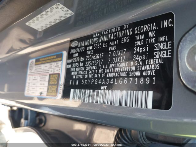 5XYPG4A34LG671891 KIA SORENTO L