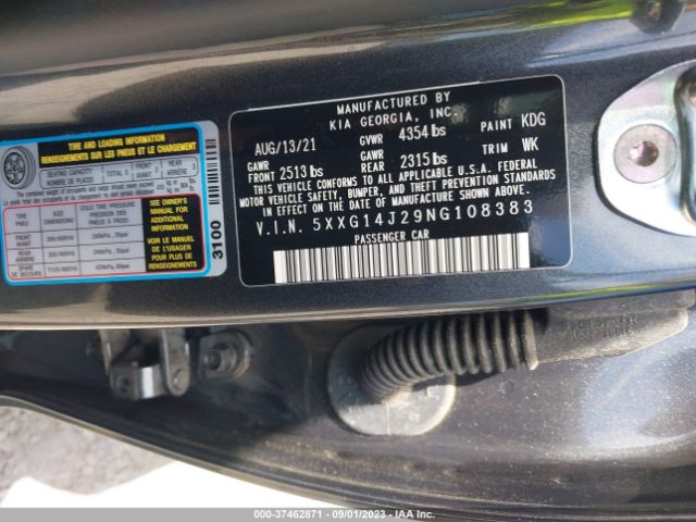 5XXG14J29NG108383 KIA K5 LXS