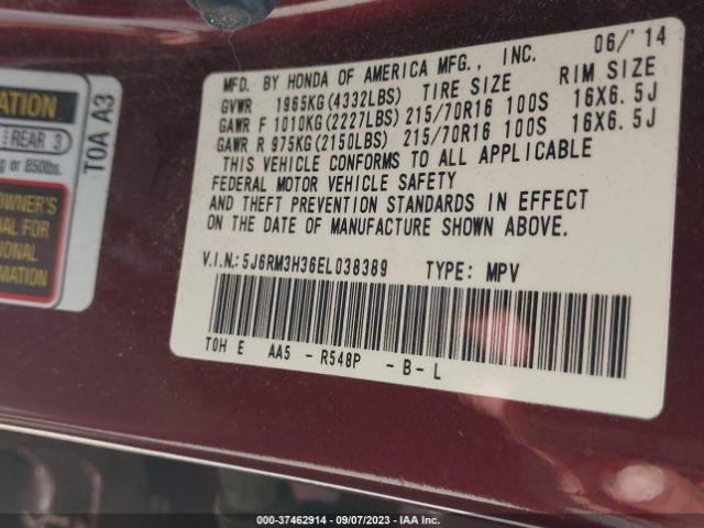 5J6RM3H36EL038389 Honda CR-V LX