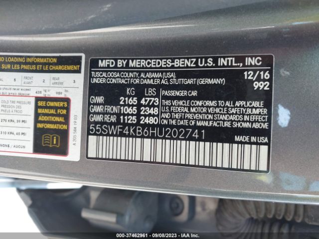55SWF4KB6HU202741 Mercedes-Benz C-class C 300