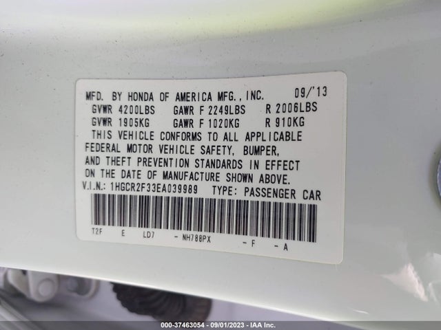 Honda Accord Sedan Lx 2014 1HGCR2F33EA039989 Image 9