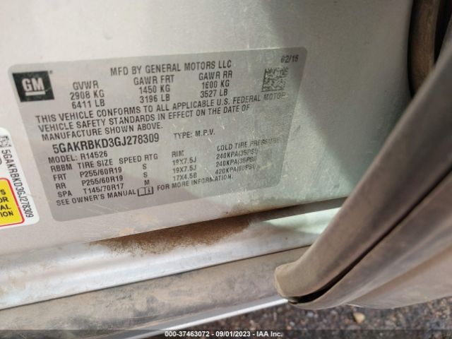 5GAKRBKD3GJ278309 Buick Enclave Leather