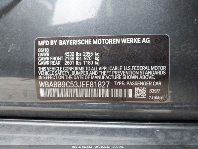 WBA8B9C53JEE81827 BMW 3 Series 330i