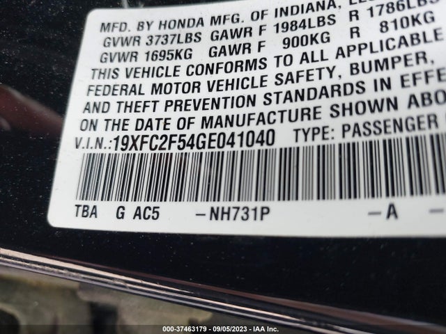 Honda Civic Sedan Lx 2016 19XFC2F54GE041040 Image 15