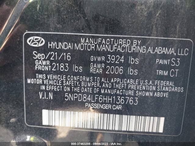 Hyundai Elantra Value Edition 2017 5NPD84LF6HH136763 Image 9
