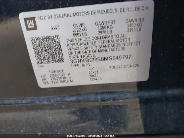 Chevrolet Blazer Lt 2021 3GNKBCRS8MS549797 Image 9