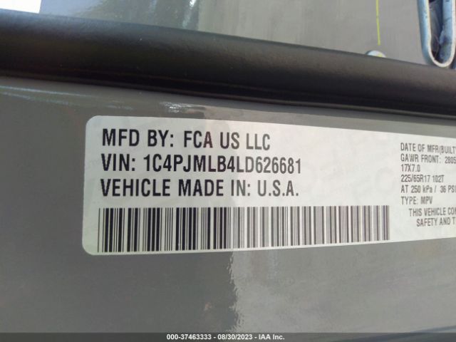 1C4PJMLB4LD626681 Jeep Cherokee