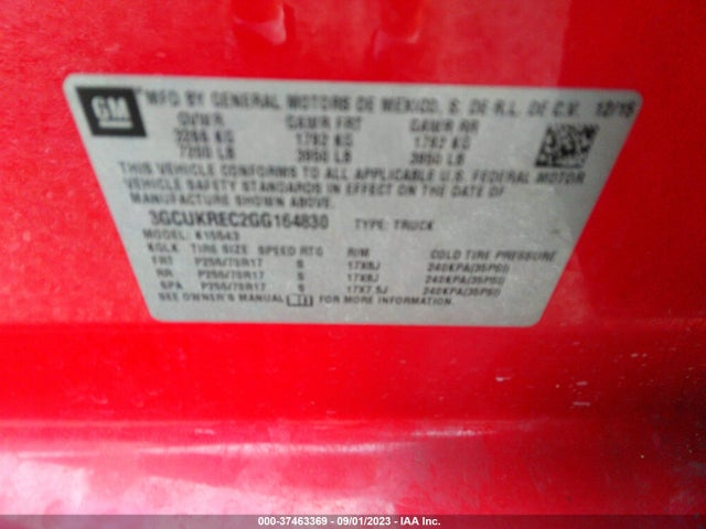 Chevrolet Silverado 1500 Lt 2016 3GCUKREC2GG164830 Image 9