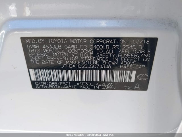 JTHBA1D25J5074346 Lexus Is Is 300