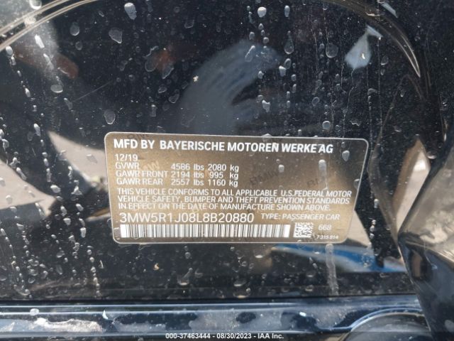 BMW 3 Series 330i 2020 аукцион фото