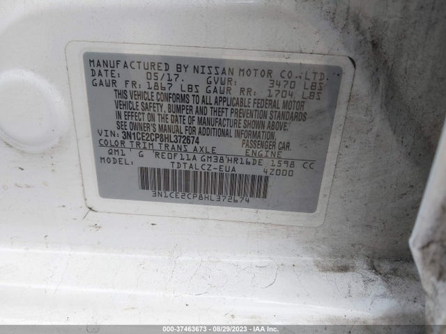 Nissan Versa Note S Plus 2017 3N1CE2CP8HL372674 Image 10