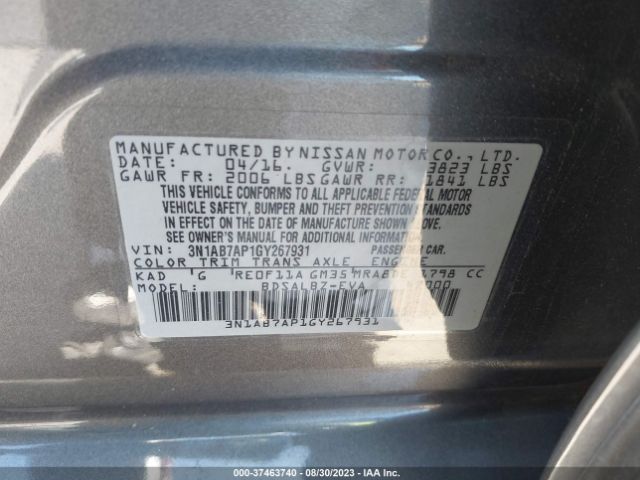 3N1AB7AP1GY267931 Nissan SENTRA S