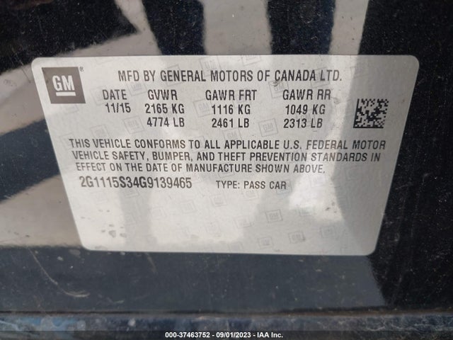 Chevrolet Impala 2lt 2016 2G1115S34G9139465 Image 9