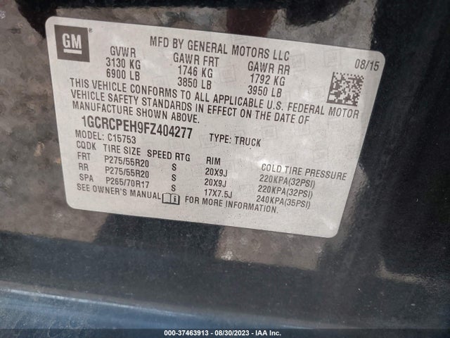 Chevrolet Silverado 1500 Wt 2015 1GCRCPEH9FZ404277 Image 9