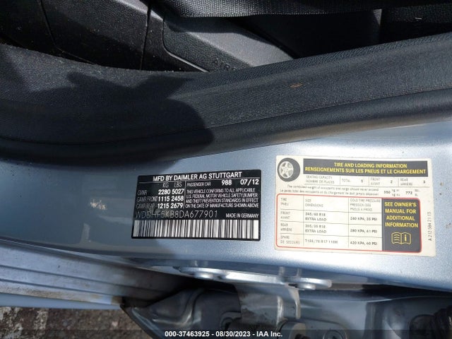 2013 MERCEDES-BENZ E-CLASS E 350 VIN: WDDHF5KB8DA677901