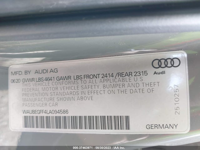 Audi A3 Sedan S Line Premium 2020 WAUBEGFF4LA094586 Image 9