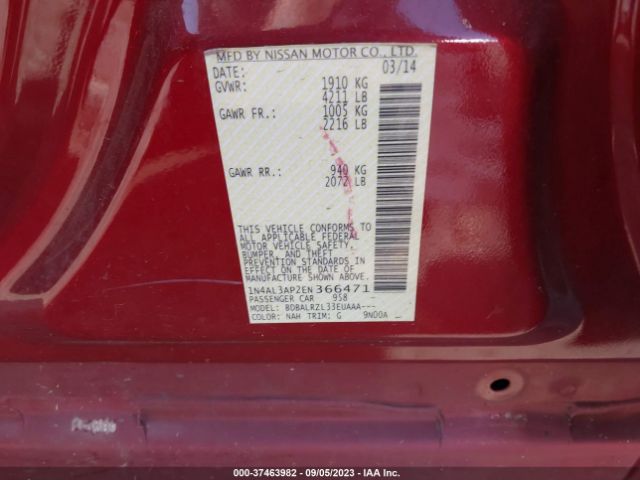 1N4AL3AP2EN366471 Nissan Altima 2.5 S
