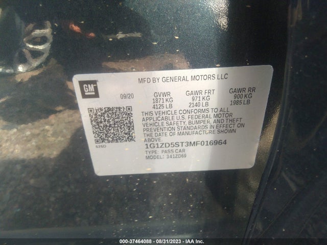 Chevrolet MALIBU LT 2021 1G1ZD5ST3MF016964 Image 9