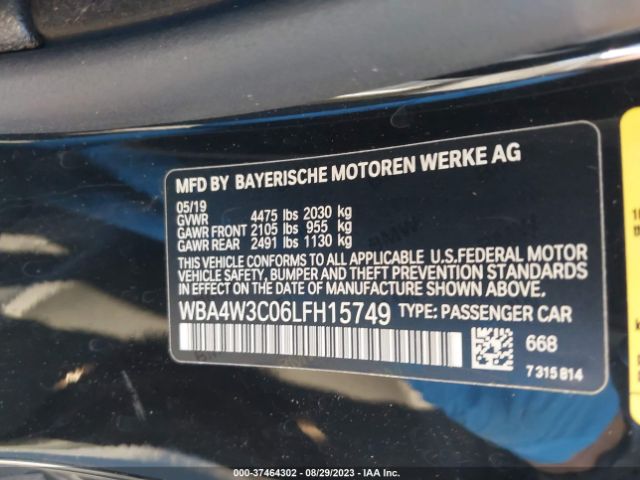 WBA4W3C06LFH15749 BMW 4 Series 430i