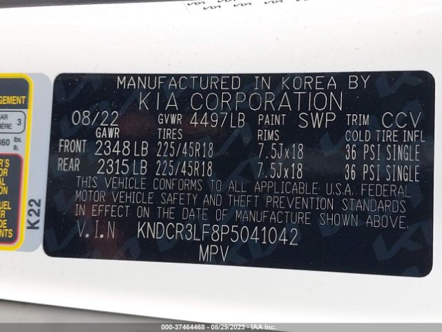 KNDCR3LF8P5041042 KIA Niro Plug-in Hybrid Sx Touring
