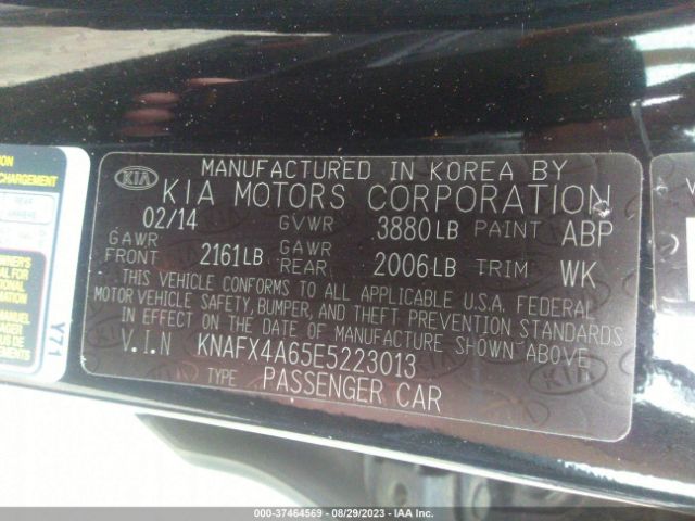 KIA FORTE LX 2014 KNAFX4A65E5223013 Image 10