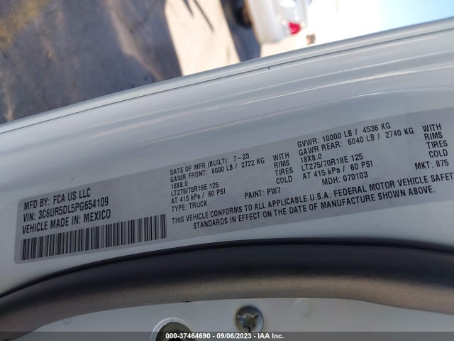 2023 Ram 2500, VIN: 3C6UR5DL5PG654109