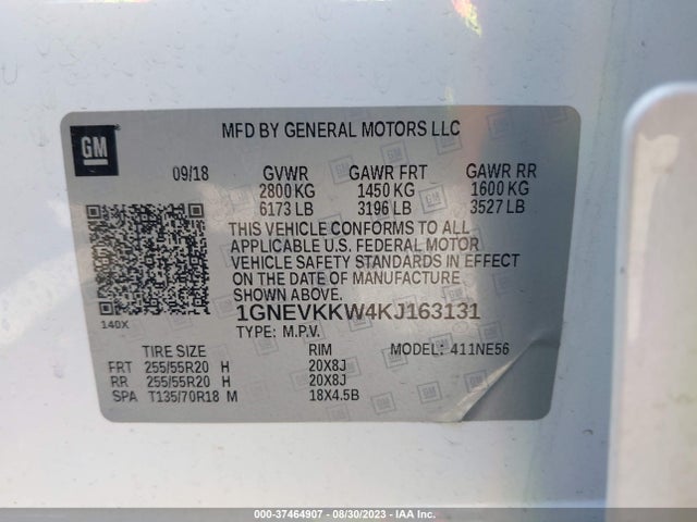 Chevrolet Traverse Premier 2019 1GNEVKKW4KJ163131 Image 15