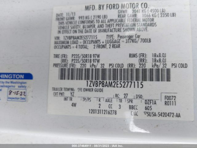 1ZVBP8AM2E5277115 Ford Mustang V6