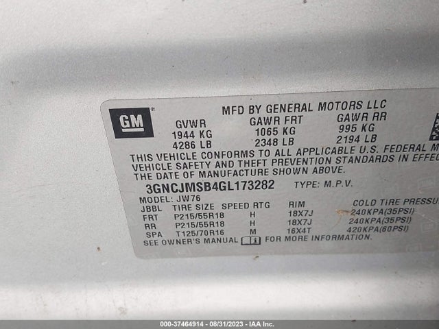 Chevrolet TRAX LTZ 2016 3GNCJMSB4GL173282 Image 11