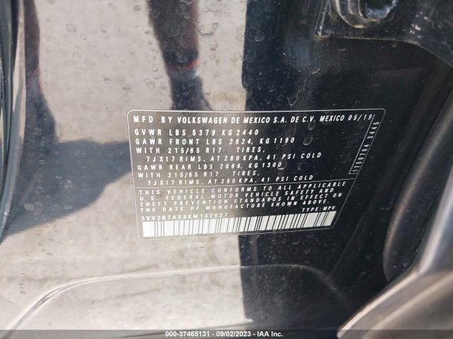 3VV2B7AX8KM142637 Volkswagen TIGUAN SE