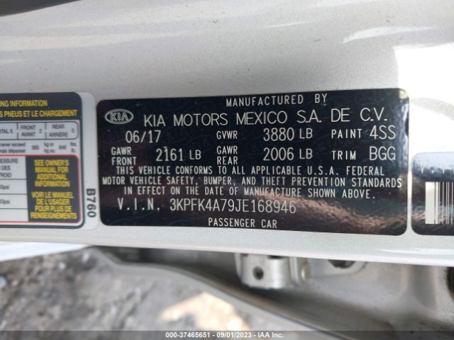 3KPFK4A79JE168946 KIA FORTE LX