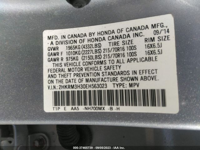 2HKRM3H30EH563023 Honda CR-V LX