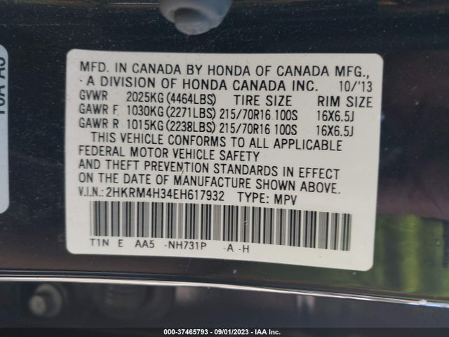 Honda CR-V LX 2014 2HKRM4H34EH617932 Image 9