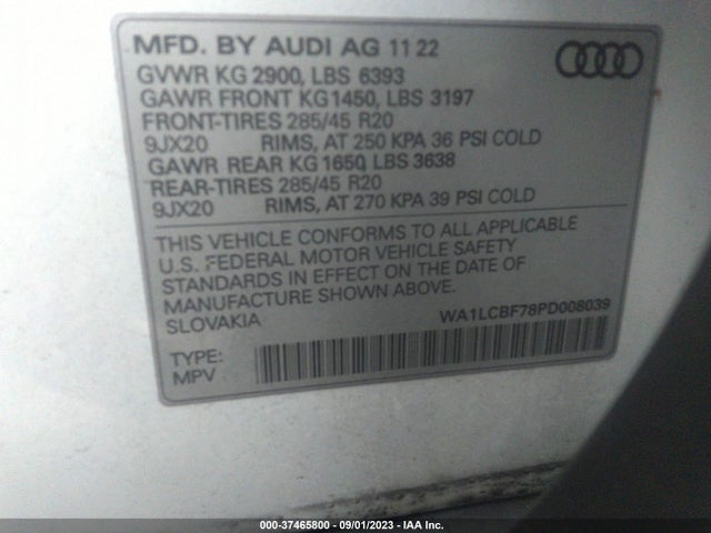WA1LCBF78PD008039 Audi Q7 Premium Plus