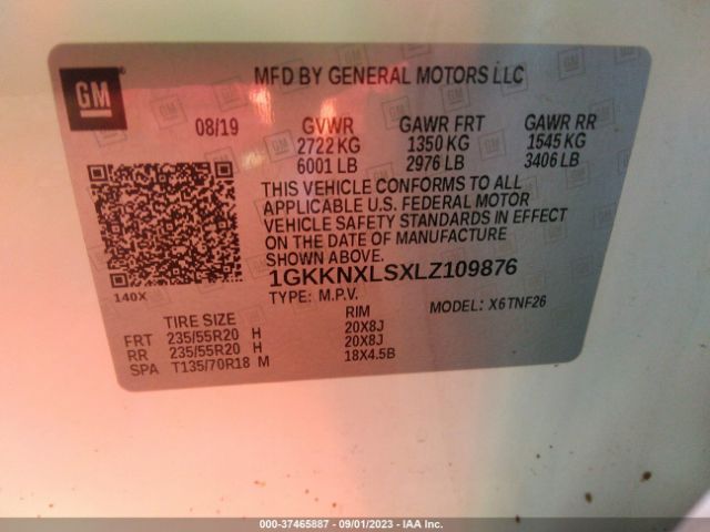 1GKKNXLSXLZ109876 GMC Acadia Denali
