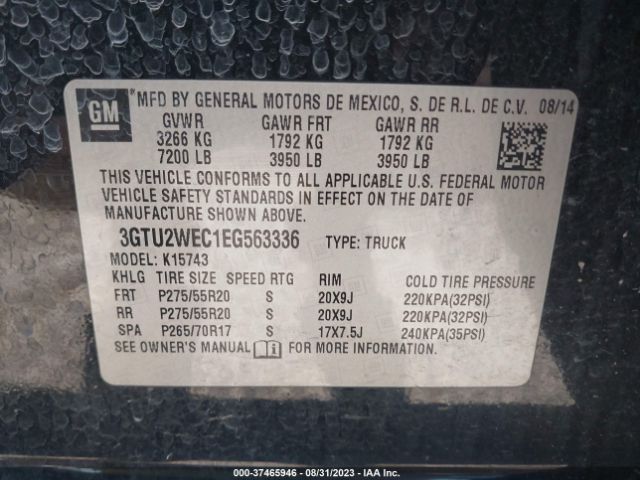 3GTU2WEC1EG563336 GMC Sierra 1500 Denali