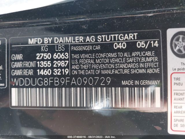 WDDUG8FB9FA090729 Mercedes-Benz S-class S 550