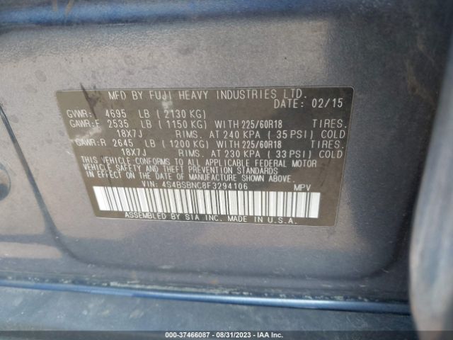 4S4BSBNC8F3294106 Subaru Outback 2.5i Limited