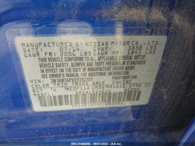 3N1AB7APXEY282201 Nissan SENTRA SR