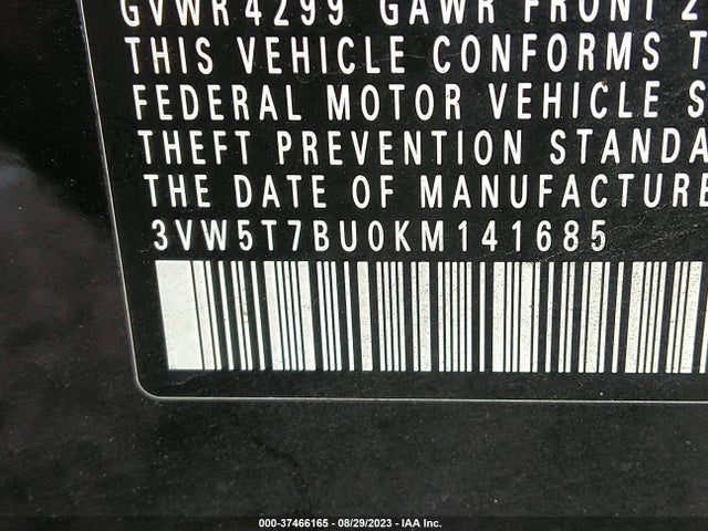 3VW5T7BU0KM141685 Volkswagen Jetta Gli S